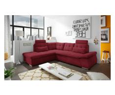 JUSTyou Louisiana Sofá esquinero Rojo