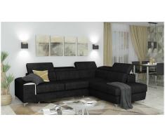 JUSTyou Caio Sofá esquina Negro Velour