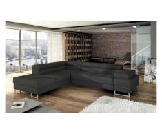 JUSTyou TUNIS Sofá esquinero cajones Negro