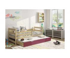 JUSTyou Jerry Cama funcional Pino Morado 80x185 cm