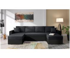 JUSTyou Savio Sofa modulare Negro Cuero sintetico