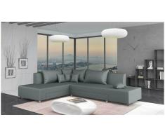 JUSTyou Livia Sofá esquina Gris Cuero sintético