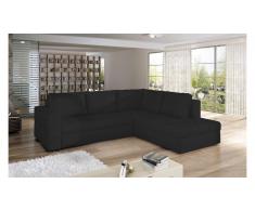 JUSTyou CAMINO Sofá esquinero Piel sintética Negro