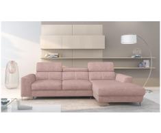 JUSTyou Adelia Sofa esquinero Rosa Velour