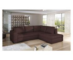 JUSTyou CAMINO Sofá esquinero Piel sintética Marrón