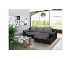 JUSTyou Radella Sofa esquinero Negro Gris