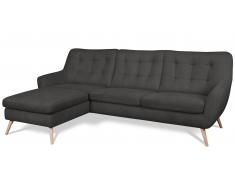 JUSTyou Genise Sofá esquinero Cuero sintético Antracita