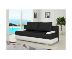 JUSTyou Milo Sofá Cama Piel sintética Negro Blanco