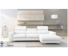 JUSTyou Adelia Sofa esquinero Blanco Cuero sintetico