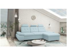 JUSTyou Carlota Sofá esquina Azul Velour