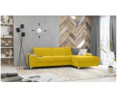 JUSTyou Lino Sofá esquina Amarillo Velour