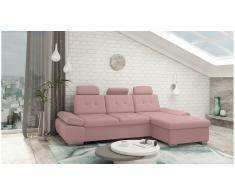 JUSTyou Carlota Sofá esquina Rosa Tejido estructurado