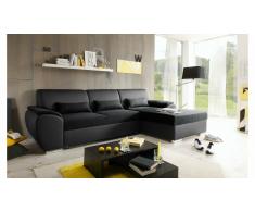 JUSTyou Alaska Sofá esquinero Negro