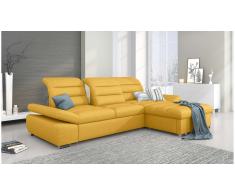 JUSTyou Helia Sofa esquinero Amarillo Velour