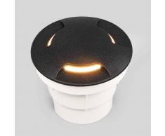 Fumagalli Lámpara empotrada LED de suelo negra Ceci 120-3L
