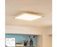 Lampenwelt.com Panel LED para montaje en techo Enja, cuadrangular