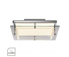 Lampenwelt.com Lámpara LED de techo Easydim Sandra, panel vidrio