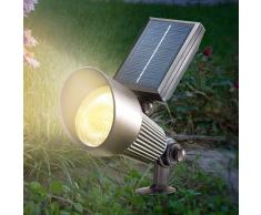 Esotec Foco LED solar Spotlight con luz RGB, negro