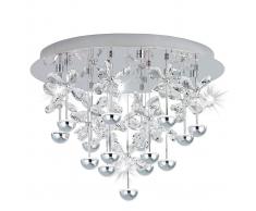 Eglo Decorada lámpara de techo LED en cristal Pianopoli