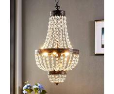 Lampenwelt.com Fascinante lámpara colgante Jorve con cristal