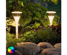 Konstmide Reflector solar con pica de tierra Assisi RGB-LED