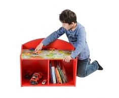 My Note Deco City Road 064584 Toy storage table Independiente Rojo caja de juguete y de almacenamiento - Cajas de juguetes y de almacenamiento (Toy storage table, Rojo, Independiente, Imagen, MDF, City Road)