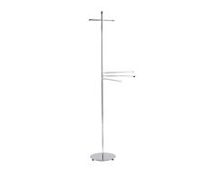 WENKO Toallero y percha Roma - 3 brazos móviles, 1 barra para colgar, Acero, 52 x 165 x 30 cm, Cromo