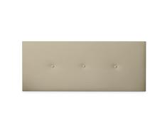 Duérmete Online Cabecero Premium Acolchado Modelo Milán | Tapizado en Polipiel de Alta Gama-Incluye Herrajes y Tornillería, Madera, Beige, 190 x 60 cm (Cama 180)