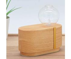 ZenArôme Difusor de Aceite Esencial por nebulización en frío Cimia, conserva Las virtudes de Las HE para aromaterapia, botón táctil, Madera FSC y Vidrio, iluminación LED y Funda de Transporte