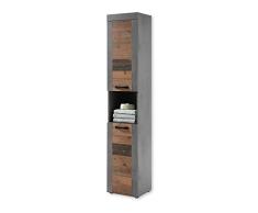Stella Trading Armario Alto, Madera de ingeniería, Indiana-HOCHSCHRANK