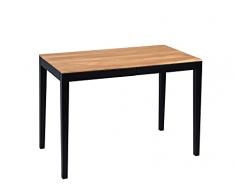 HomeTrends4You Nilsson Escritorio, Madera, Negro/Roble Salvaje