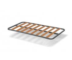 HOGAR24 ES | Somier Basic Sin Patas | Láminas Madera de Chopo | Estructura de Tubo de Acero 30x30 cm | Medida: 80x200 cm