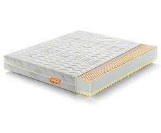 Marcapiuma - Colchón de Matrimonio WaterFoam 165 x 195 x 20 cm Softly H2 Medio de 5 Zonas ergonómicas Funda desenfundable antiácaros Antibacteriano 100% Made in Italy