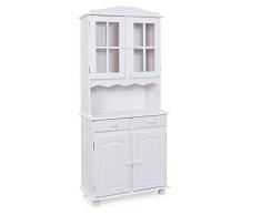 Inter Link Gabinete Madera Maciza lacada Natural 88 x 198 x 32/48 cm, Roble