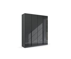 Rauch Möbel Moderno por Quadra Spin Gabinete de Puerta giratoria, Madera de ingeniería, Gris, 181x210x54