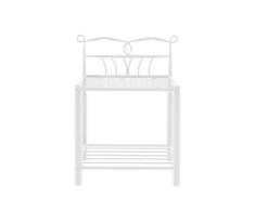AC Design Furniture Kenneth - Mesita de Noche, Metal, Blanco, 66 x 50 x 37 cm