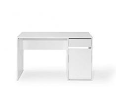 TOP KIT | Mesa de Escritorio Burgos 5212 con cajón y Puerta (Ancho 120cm) | Blanco