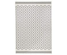 Zala Living Cubre Capri Mono-Alfombra Moderna, diseño gráfico, Pelo Corto, Tejido Plano, Comedor, salón, habitación Infantil, Pasillo, Dormitorio, Cocina, 140 x 200 cm, Polipropileno (PP), Gris/Crema