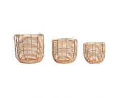 DKD Home Decor Juego de cestas, Estándar