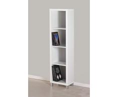 Kit Closet 65014 estanteria kubox 1x4, Madera atamborada, Blanco, 153x29x41