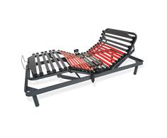 Somnia Descanso - Cama Eléctrica Articulada Reforzada Multizona Pro 5 Planos, Suspensiones de Hytrel, Fiabilidad y Robustez, Motor Alemán, Gris, 105x190