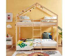 BAÏTA Tiny - Litera de Madera Natural de Pino para 2 Personas (pequeña)