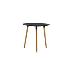Homemania Mesa Diamond para el Comedor, Metal, Madera, Negro, 80 x 80 x 72.5 cm (HOMCN_1114)