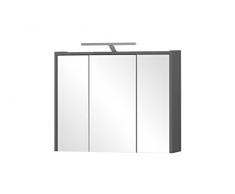 Schildmeyer Carlos Armario con Espejo, Madera de ingeniería, Antracita, 74,5 x 16 x 64 cm