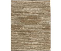 HAMID - Alfombra de Yute Giralda 100% Fibra de Yute Natural, Alfombra Suave y de Alta Resistencia, Tejida a Mano, Alfombra de Salón, Comedor, Dormitorio, Pasillo, Jaspeado (250x200cm)