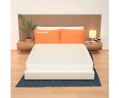 AILIME SRL Like Colchón Doble 160X200, Alto 25 cm Ortopedia con Dispositivo Médico, Espuma Viscoelástica da 7 cm, con 9 Zonas y Plato de Espuma de 17 cm, Blanco