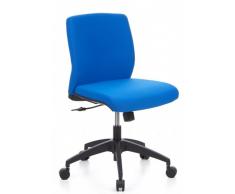 HjH Silla de Oficina, Cuero sintético, Azul