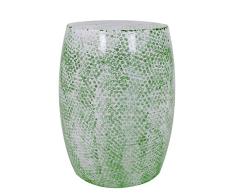One Couture - Taburete de Metal, diseño Moderno, Color Blanco y Verde
