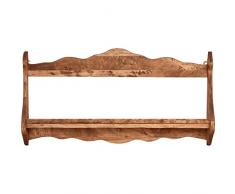 Biscottini Madera, 5 x 11 x 43,5 cm | Estante de Cocina Acabado Natural | Estantería de Pared Made in Italy, marrón, 84,5x11x43,5 cm