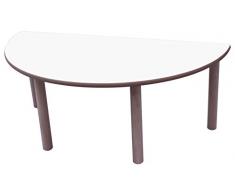 Mobeduc Mesa Infantil semiredonda 120 cm (Talla 0), Haya, Haya y Blanco
